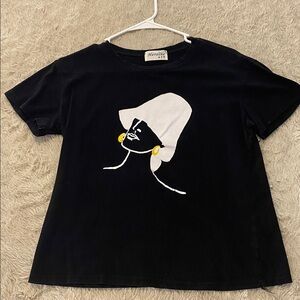 Heroine Sport Black Tee with White and Yellow Graphic